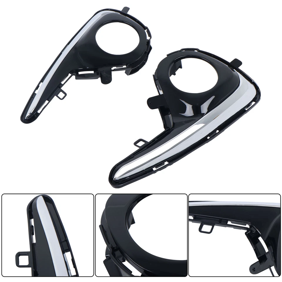 For 2018 2019 2020 Toyota Yaris Hatchback Pair Fog Light Lamp w/Bezel Clear Lens - Image 4 of 4