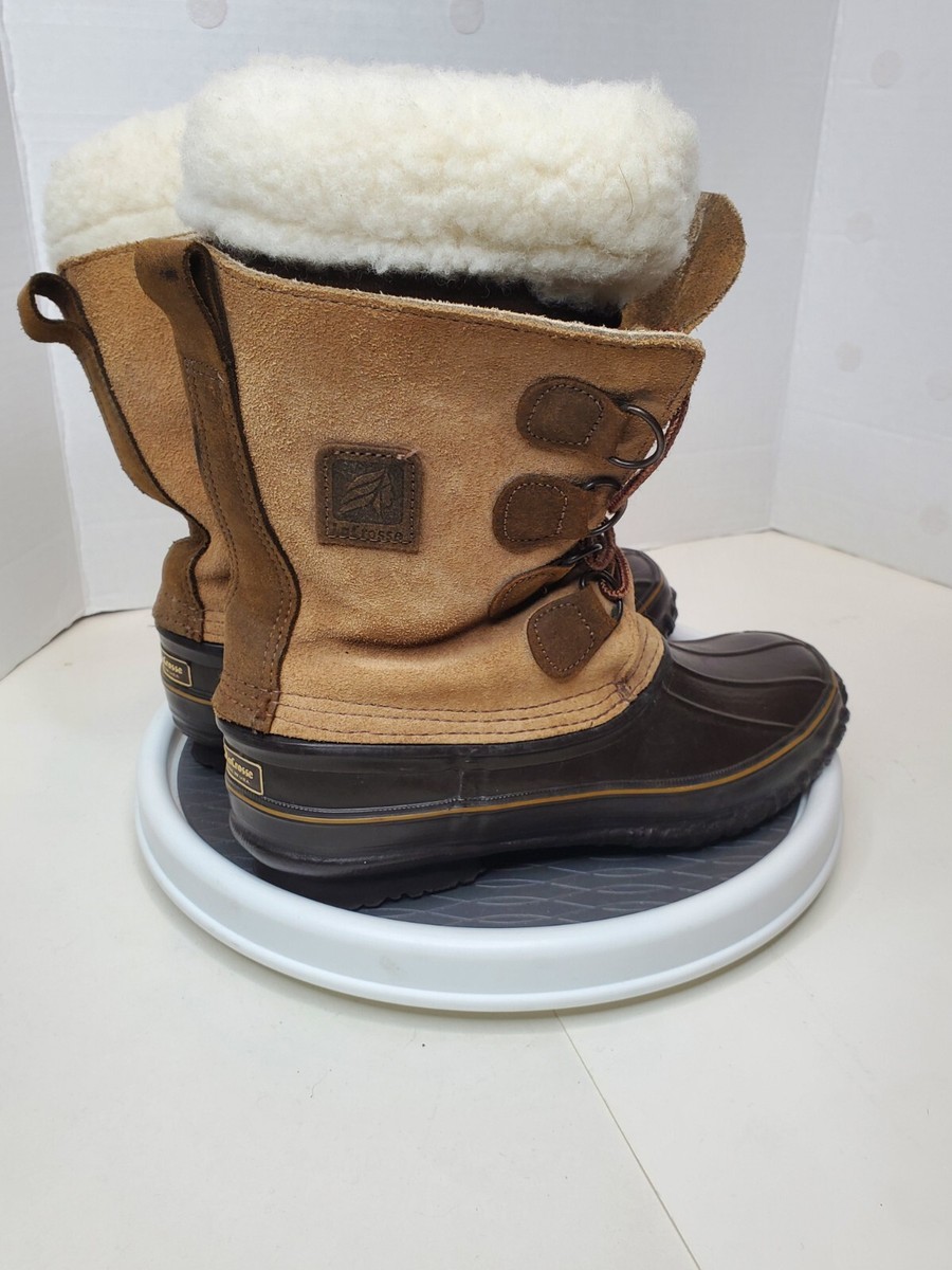 Vtg Lacrosse Duck Hunting Work Boots Lined Made in USA Men display picture 2