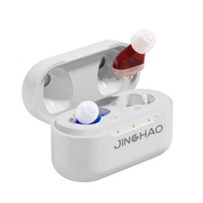 1 Pair Mini Hearing Aids Digital In Ear Small Sound Voice Amplifier Enhancer US