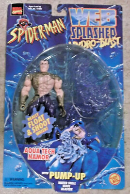 ToyBiz 1998 Spider-Man Web Splasher Hydro-Blast Aqua Tech Namor MOC