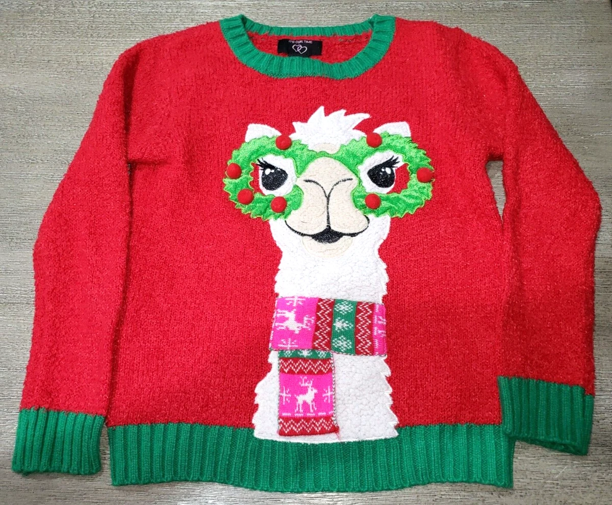 Girls top llama sweater
