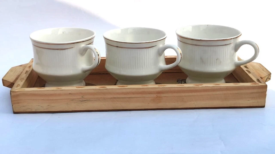 Hand Painted Wooden Tray Horse Camel Elephant Art Design For Serving And Decorat - Image 3 of 4