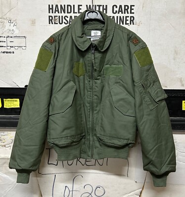ORIGINAL US NAVY NEUESTE JACKE FLYERS HERREN CWU-45/P SAGE GREEN MINT NEU!! GROß