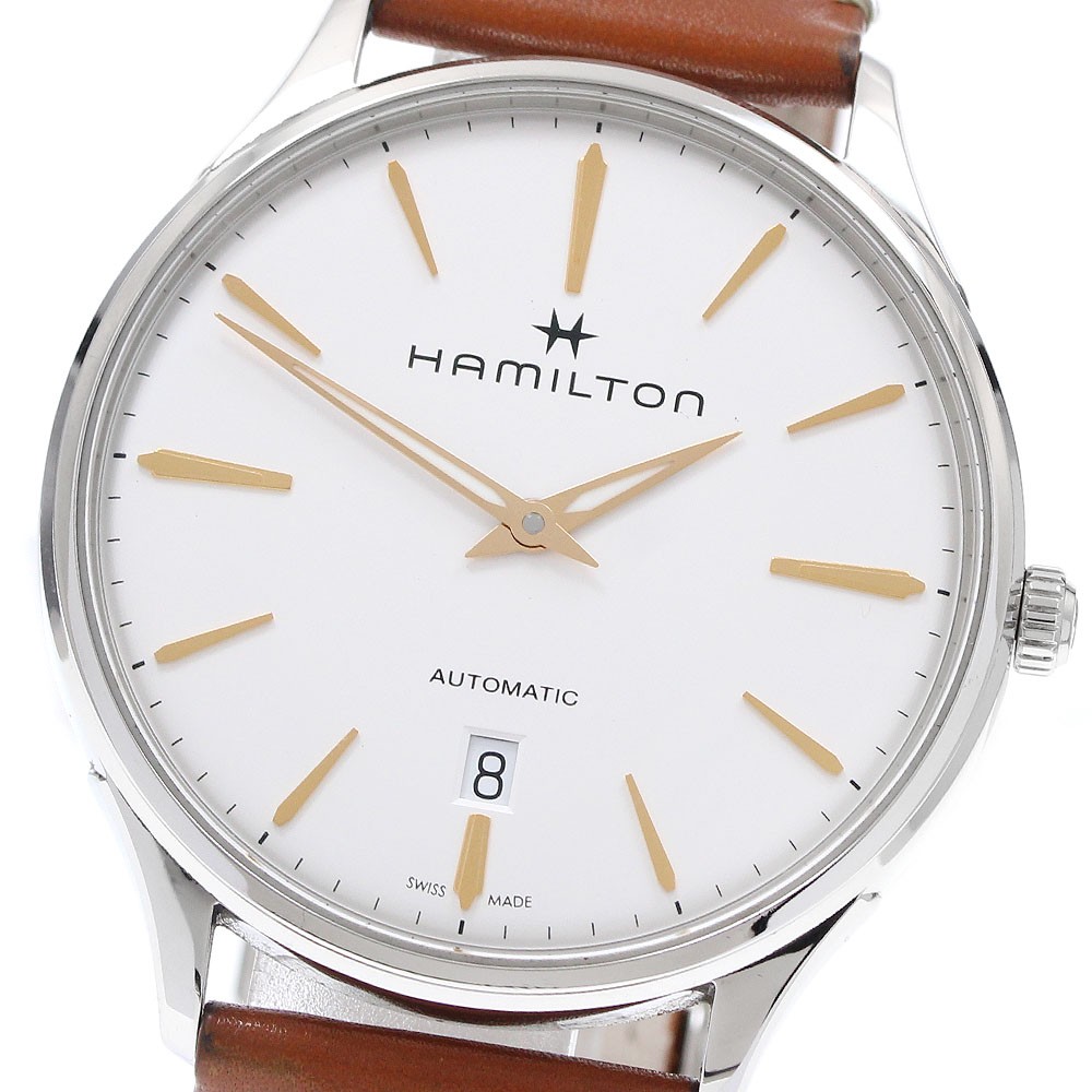 HAMILTON Jazzmaster Thinline H385250 Silver Dial Automatic Men's Watch_930212