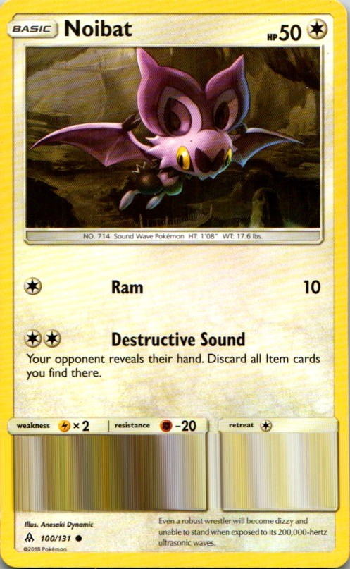 Noibat 100/131 Common 2018 NM Pokemon Card