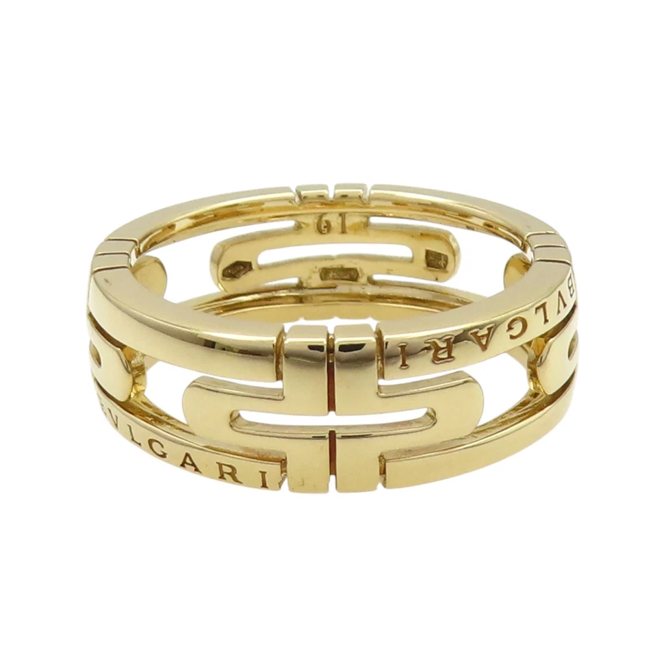 BVLGARI Parentesi Ring 18K Yellow Gold Size 61 US 9.5 - Image 3 of 4