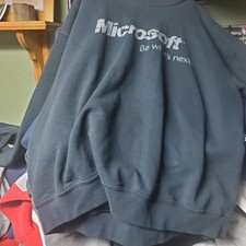 Vintage 90s Microsoft "Be What's Next" Promo Crewneck Size XL Black Colorway