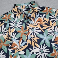 Bylt Shirt Men Medium Premium Basics Polo Stretch Drop Cut Colorful Floral Golf