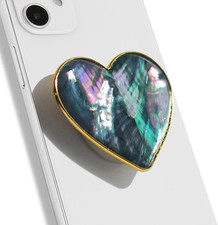 Onthegrip Cute Natural Seashell Design Heart Shape Collapsible Mobile Phone Grip