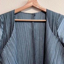 Vintage Issey Miyake Avant Garde Pleat Japanese Jacket Blue 90s 80s Size Small