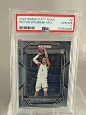 2023-24 Prizm Draft Victor Wembanyama Rookie Card RC #2 PSA 10 Spurs