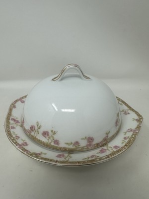 O & E G  Royal Austria Covered Butter Cheese Dish Antique Chech Porcelain