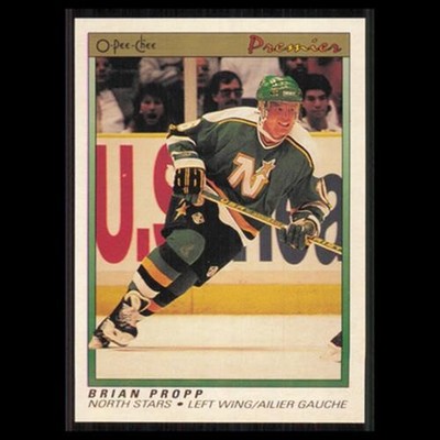 Brian Propp #92 1990 O-Pee-Chee Premier Minnesota North Stars Hockey Card NHL NM