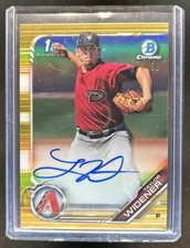 2019 Bowman Taylor Widener Chrome Prospect Auto Autograph Gold Refractor #/50