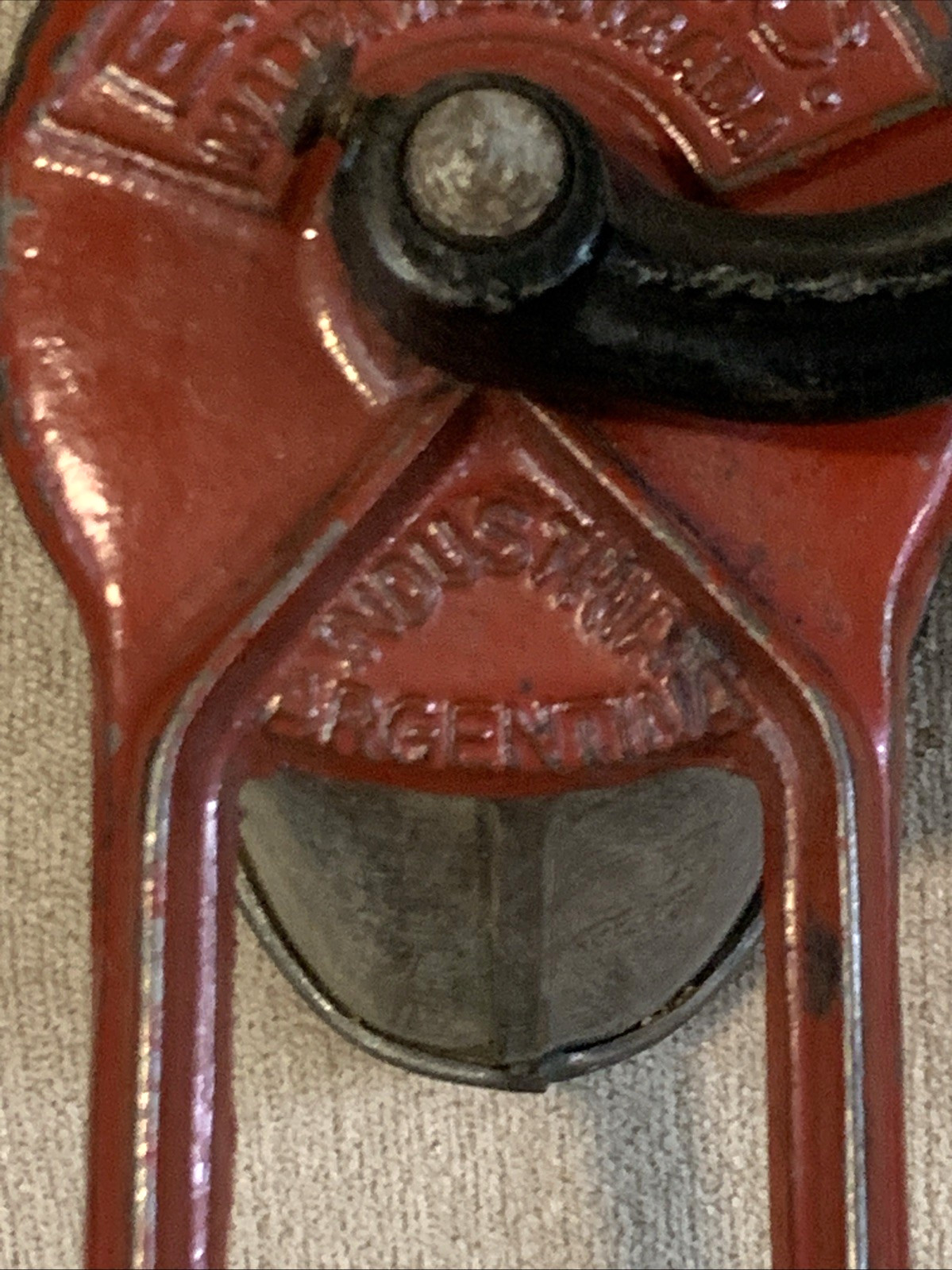 E.M.M.Y.C Vintage Food Grinder Grater Industrial Argentina Cast Iron Metal Wood