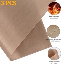 3 Pack PTFE Sheet for Heat Press Transfer Sheet Non Stick 16 x 20" Craft Mat