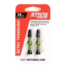 Stan's NoTubes Universal Tubeless Presta Valve Stem Pair, Aluminum Stems, 35