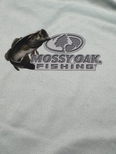 Camicia da pesca Mossy Oak Fishing uomo XL EAG ELITE L/S blu pallido con stampa basso - Foto 4 di 9
