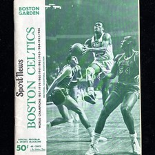 1967 BOSTON CELTICS Program  New York Knicks Willis Reed HAVLICEK BILL RUSSELL🏀