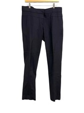 Gunex Pantalone Donna 10 Navy Elasticizzato Twill Gamba Conica Abito Lavoro Made Italy