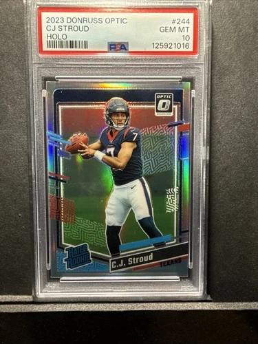 2023 Panini Donruss Optic - Rated Rookie C.J. Stroud #244 Holo Prizm (RC) PSA 10