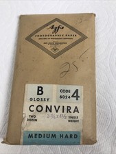 Vintage Agfa Photographic Paper 2-3/4  x4 1/2  Convira Glossy 6024 Medium Hard