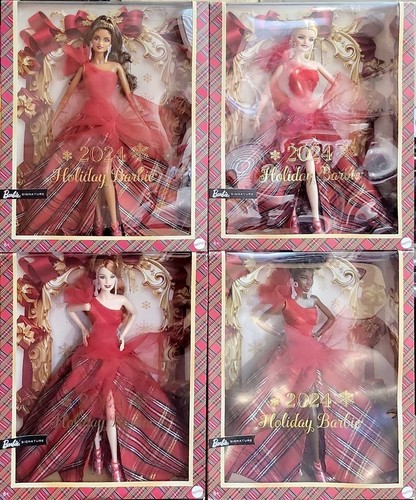 Barbie Signature 2024 Holiday Barbie Doll(s) 4-Pack, Complete Set ๐ - Picture 21 of 22