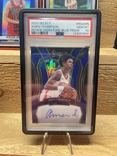 2023 PANINI SELECT ROOKIE SIG BLUE PRIZM AMEN THOMPSON /49 PSA 10 RC
