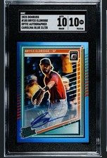 Bryce Eldridge 2025 Donruss Optic Prospects Carolina Blue Auto 31/35 SGC 10/10!