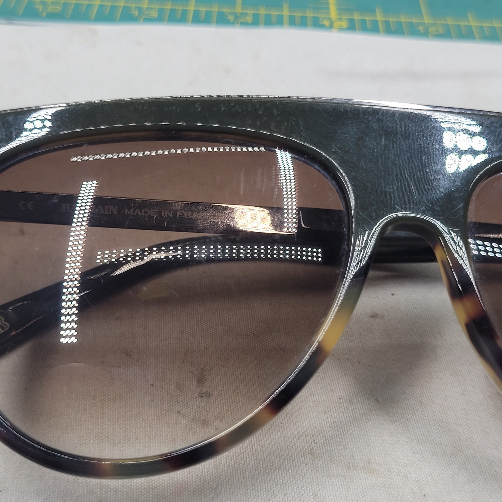 Balmain BL2120 Rectangular Sunglasses Dark Green/… - image 14