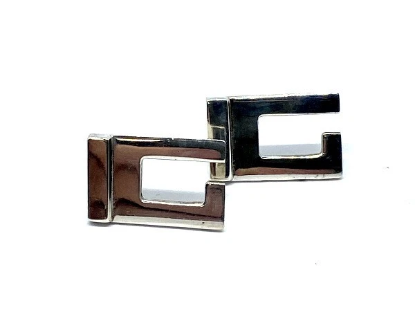 Boucles d'oreilles GUCCI G carrées SV925 argent bijoux accessoires logo G boucles d'oreilles