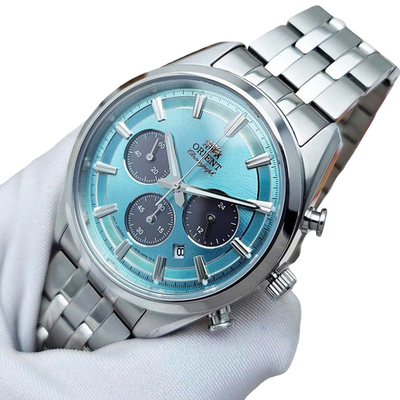 Orient Stretto Sapphire Crystal Blue Dial Chronograph RN-TX0304L