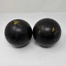 2 Duckpin Bowling Balls Black Multi Color 3lbs 11oz 5&rdquo;