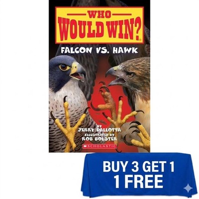 Falcon vs. Hawk (Who Would Win?) Paperback Book by Jerry Pallotta