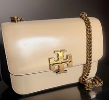 TORY BURCH Eleanor Small Convertible Shoulder Bag Vanilla Soft Serve Leather NEW