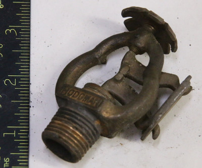 Hodgman 1926 A 165º Fire Sprinkler Head - Original Brass Uncleaned