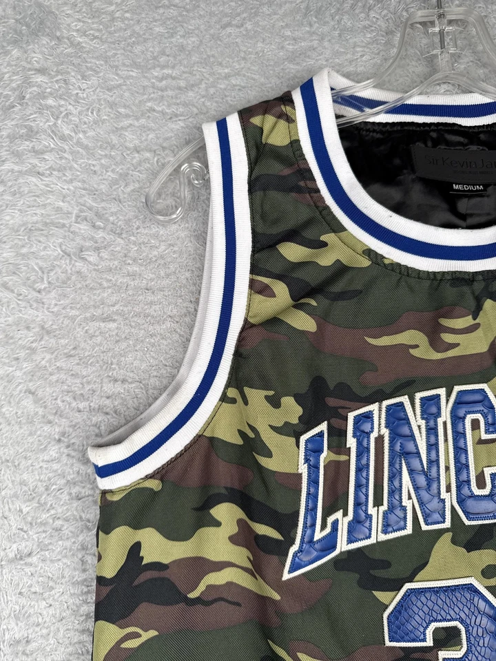 Sir Kevin James Jersey Mens Medium Camo Basketball Tank Lincoln Shuttlesworth 34 - Image 3 of 4