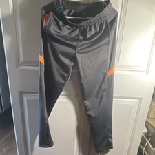 Athletic Works Boys Track Pants XXL 18 Gray/Orange Polyester Mesh Drawstring