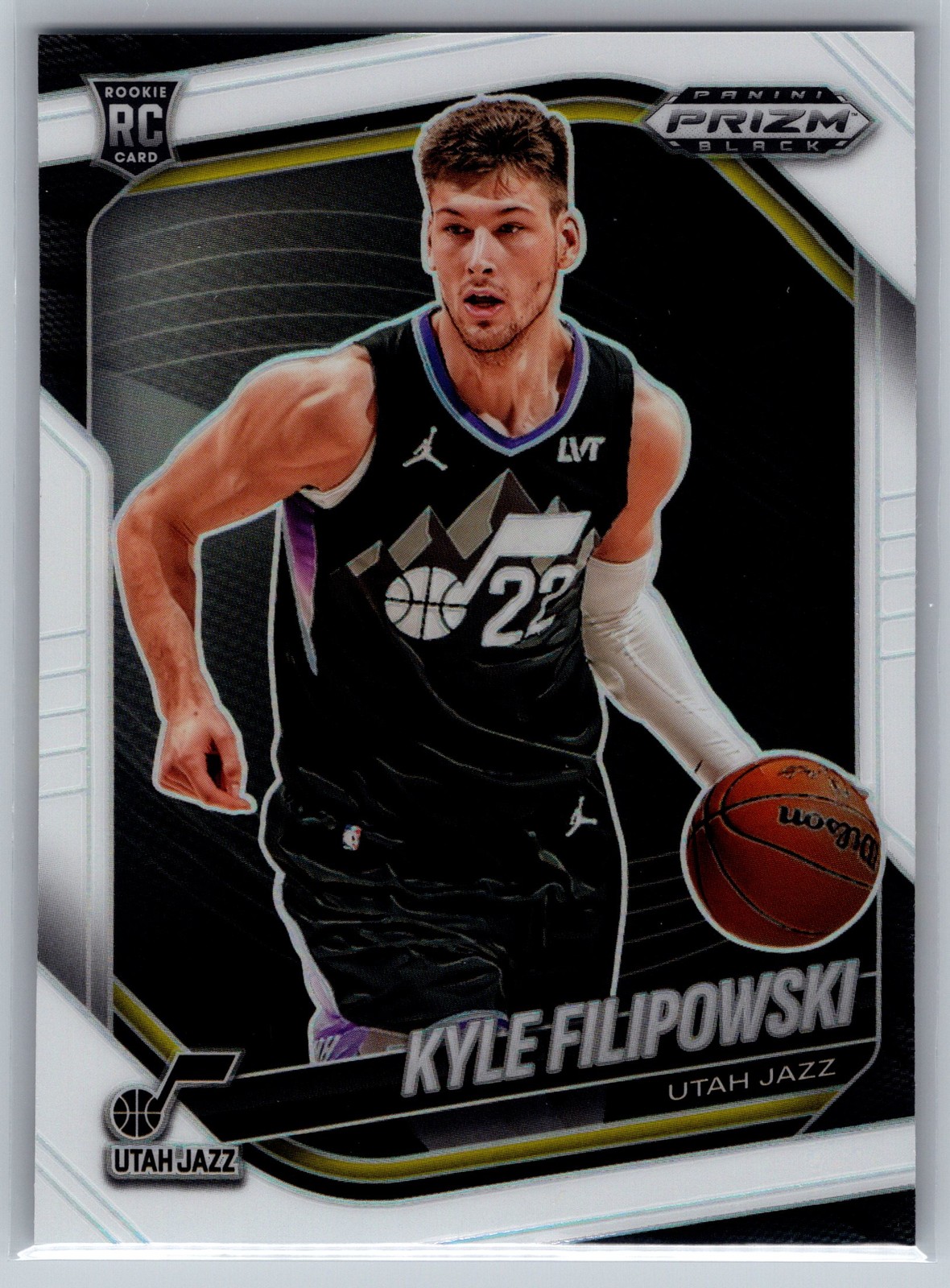 2024 Prizm Black Kyle Filipowski Rookie White 98/175 #125 Utah Jazz