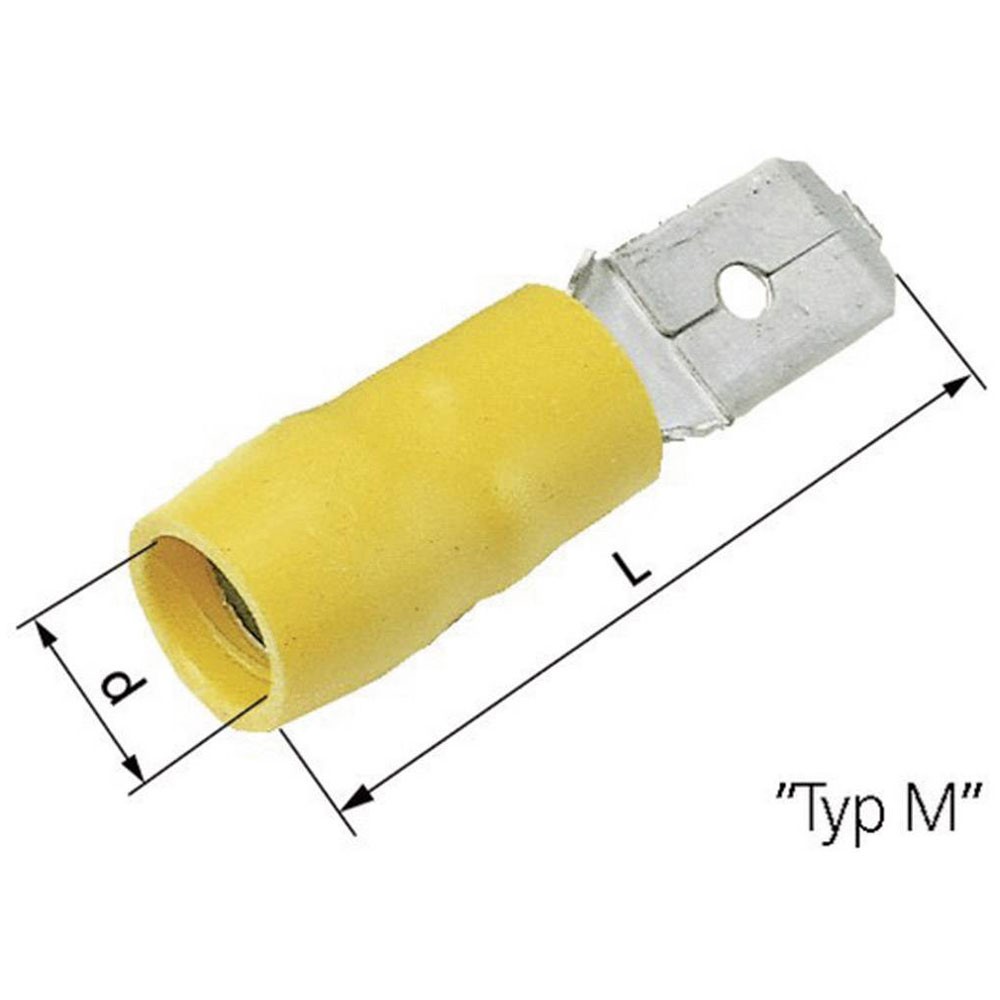 LAPP terminal 6.3mm 0.8mm partially insulated blue 100 pcs