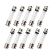 COMPSTUDIO 10Pcs 0.5A 250V Fast Blow Glass Fuse 6x30mm