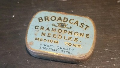 Broadcast British Gramophone phonograph Talking Machine needle Tin
