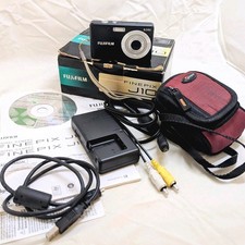 Fujifilm J10 Black 8.2MP Box Battery 2GB SD Charger Lowpro Case Manual CD Cords