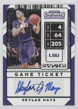 2020 Contenders Draft Picks Sticker Game Ticket Green Skylar Mays #124 Auto 17w0