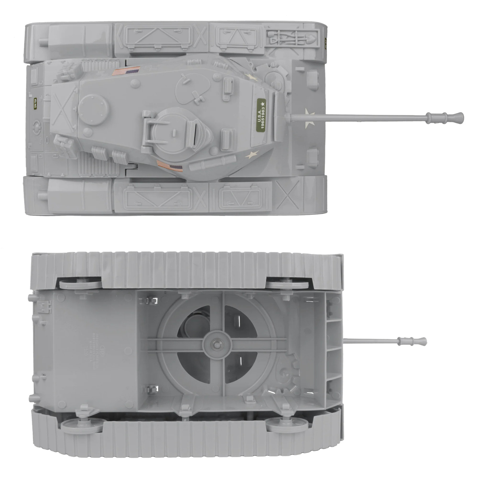 Tim Mee Processed Plastic Gray M41 Walker Bulldog Tank SWAT Timmee Army Men Set