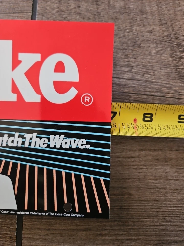 Máquina de refrescos Coca-Cola botón gráfico sin usar Coca-Cola Max Headroom vintage 1986 1987 Foto 4 de 4