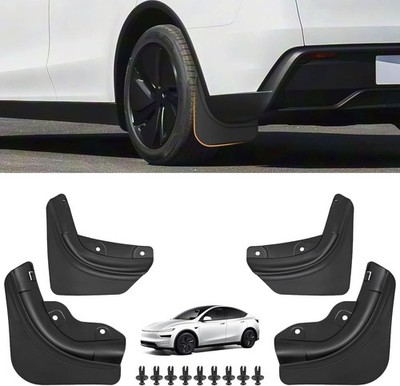 4 Pack Truck Mud Flaps for Tesla Model Y 2025 2026 Front & Rear Splash Guards.
