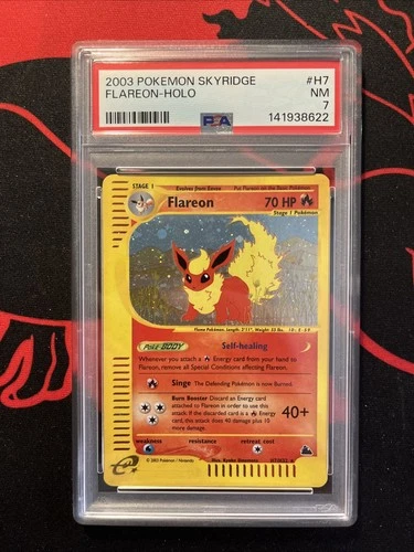 Flareon H7/H32 e-Series Skyridge Holo PSA 7 Pokemon TCG