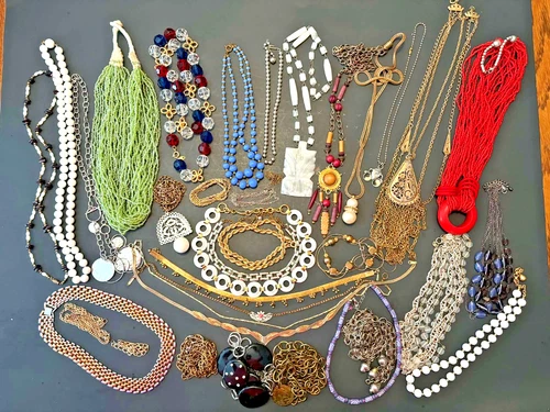 New Listing3 Lbs Huge Lot Vintage Costume Jewelry, Eclectic Variety, Found Packed in Attic.
