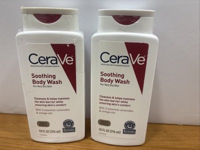CeraVe Soothing Body Wash for Very Dry Skin 10 oz- 2 pack NEW Sealed